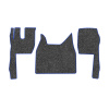 98-Коврики ворсовые FORD F-MAX -(ABTC 3 коврика. АТ) (UPP-3 (Серый) кант Синий)