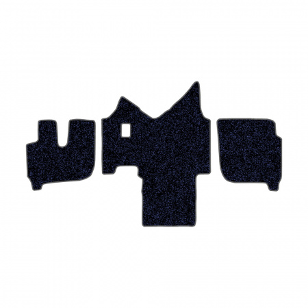 61-Коврики ворсовые IVECO Stralis широкая кабина -(АВС 3 коврика. МТ) (Карлайт (Синий) кант Серый)