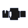93-Коврики ворсовые MAN TGX  -(АВС 3 коврика. МТ) (UPP-3 (Черный) кант Синий)