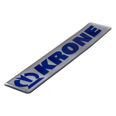 Объемная наклейка VT KRONE (200х40мм, серо-синяя)
