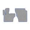 120-Коврики ворсовые JAC N200 -(АВ Водитель и пассажир) (UPP-6 (Серый) кант Синий)