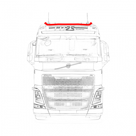 Дуга-фародержатель на крышу VOLVO FH 4 средн. крыша (ГЛОБ, 6_ПТФ)