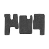38-Коврики ворсовые MAZ EURO (Простор) -(АВС 3 коврика. МТ) (UPP-3 (Серый) кант Черный)