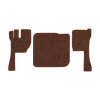 11-Коврики ворсовые VOLVO FH до 2009г -(АВС 3 коврика. МТ) (Фортуна (Коричневый) кант Коричневый)