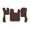 87-Коврики ворсовые SCANIA R  -(АВС 3 коврика. МТ) (UPP-8 (Коричневый) кант Черный)