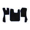87-Коврики ворсовые SCANIA R  -(АВС 3 коврика. МТ) (UPP-6 (Черный) кант Синий)