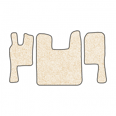 67-Коврики ворсовые SCANIA 124 (после 2010г) -(ABTC 3 коврика. АТ) (Фортуна (Бежевый) кант Черный)