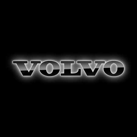 Буквы SDP (пластик) черный на капот VOLVO (1300*160) (Белый)