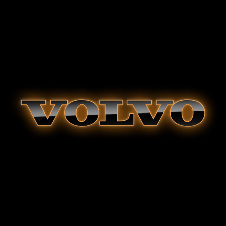 Буквы SDP (пластик) черный на капот VOLVO (1300*160) (Оранжевый)
