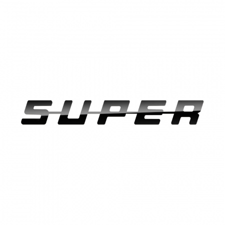 Светодиодная надпись "SUPER" (черный пластик) для грузовиков SCANIA (450х65мм)