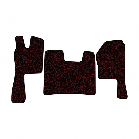 21-Коврики ворсовые SCANIA R  -(ABTC 3 коврика. АТ) (Карлайт (Красный) кант Черный)
