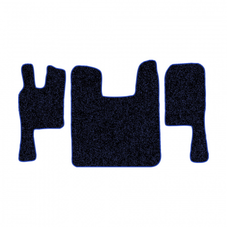 67-Коврики ворсовые SCANIA 124 (после 2010г) -(ABTC 3 коврика. АТ) (Карлайт (Синий) кант Синий)