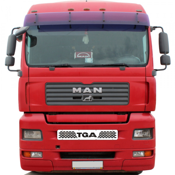 Накладки из нержавеющей стали на бампер MAN TGA (узк. кабина, от 2008г.в.) NKN-91