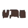 62-Коврики ворсовые IVECO Stralis узкая кабина -(ABTC 3 коврика. АТ) (UPP-8 (Коричневый) кант Серый)