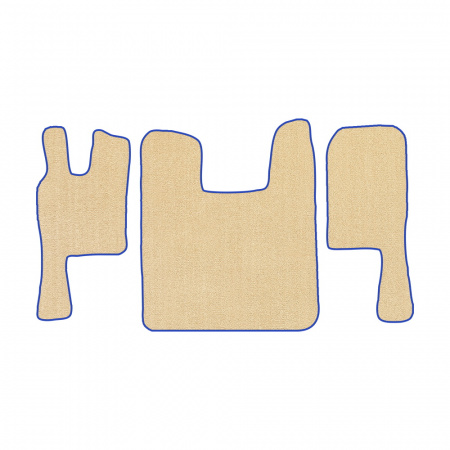 67-Коврики ворсовые SCANIA 124 (после 2010г) -(ABTC 3 коврика. АТ) (UPP-6 (Бежевый) кант Синий)