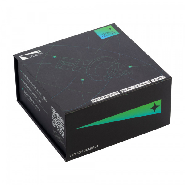 LED лампа LEDISON Compact №3 H3 (12/24V, 40W, 5000K)