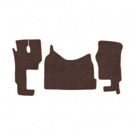 48-Коврики ворсовые MERCEDES ACTROS ЕВРО-5 (2007) МР2-МР3 -(ABTC 3 коврика. АТ) (UPP-8 (Коричневый) кант Коричневый)
