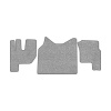 74-Коврики ворсовые RENAULT серия. Т 2014 г. -(ABTC 3 коврика. АТ) (UPP-8 (Серый) кант Серый)