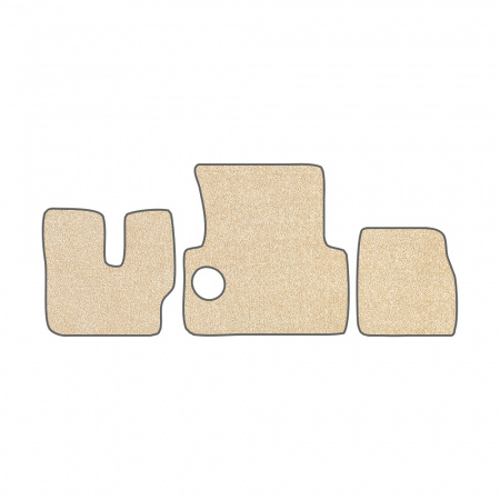 33-Коврики ворсовые MAN F-2000 Commandor -(АВС 3 коврика. МТ) (UPP-8 (Бежевый) кант Серый)