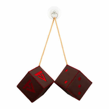 Кубики кожаные на присоске (8х8см) VITA TRUCK (DakotaBrown+АликКрасный)