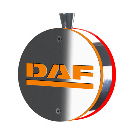 Фонарь нерж. под зеркало LED с логотипом DAF (комплект 2 шт.) (Оранжево-Красный)