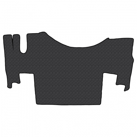 6.8 Коврики стёганные RENAULT GAMA T от 2014  (ровный пол, пассажирское сиденье пневмо)  (Классик Черный строчка Черная)