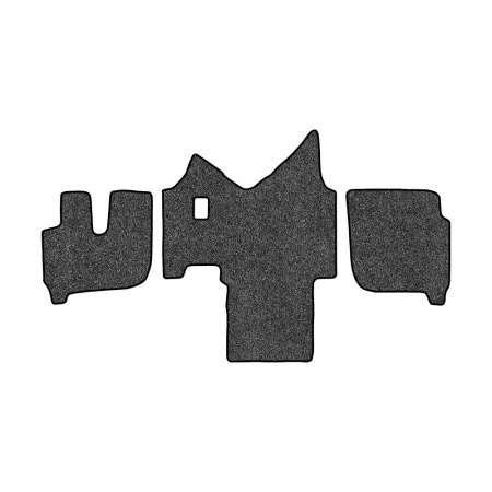 61-Коврики ворсовые IVECO Stralis широкая кабина -(АВС 3 коврика. МТ) (UPP-3 (Серый) кант Черный)