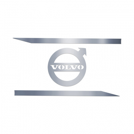Светодиодная эмблема на капот VOLVO FH13 (логотип+лучи) (400х396мм, Ø153мм)