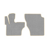 120-Коврики ворсовые JAC N200 -(АВ Водитель и пассажир) (UPP-6 (Серый) кант Бежевый)