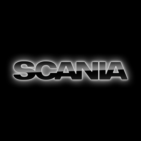 Буквы SDP (пластик) черный на капот SCANIA (820*125) (Белый)
