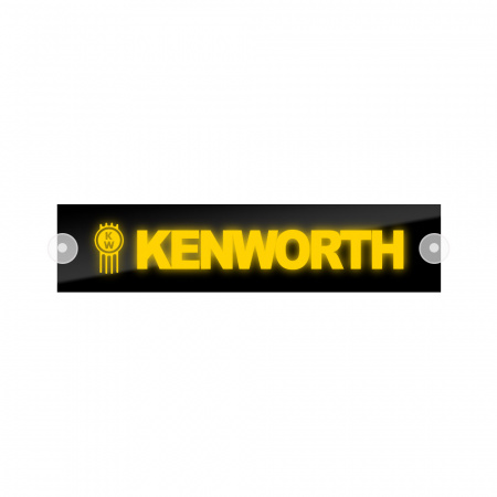 Табличка светодиодная 10x50 (желтая) на лобовое стекло (24v) (KENWORTH)