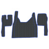 9.1 Коврики стёганные FORD F-MAX -  (Премиум Черный строчка Синяя)