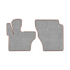 120-Коврики ворсовые JAC N200 -(АВ Водитель и пассажир) (UPP-8 (Серый) кант Коричневый)