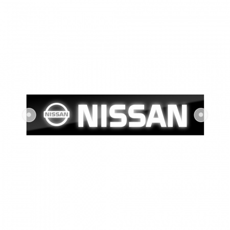 Табличка светодиодная 10*50 Лобовое (12v) (NISSAN белая)