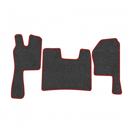 21-Коврики ворсовые SCANIA R  -(ABTC 3 коврика. АТ) (UPP-8 (Графит) кант Красный)