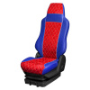 130 Чехлы Премиум ISUZU от 2021 (без ремней) 3-х местн. (ПремиумСиний+АликКрасный)