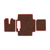 93-Коврики ворсовые MAN TGX  -(АВС 3 коврика. МТ) (Фортуна (Коричневый) кант Красный)