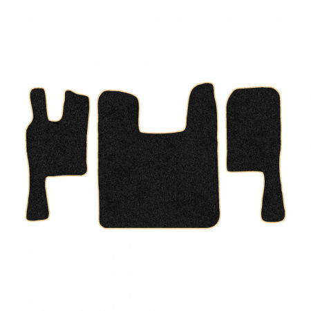 67-Коврики ворсовые SCANIA 124 (после 2010г) -(ABTC 3 коврика. АТ) (UPP-3 (Черный) кант Бежевый)