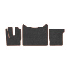 68-Коврики ворсовые DAF 106 -(ABTC 3 коврика. АТ) (UPP-8 (Графит) кант Коричневый)