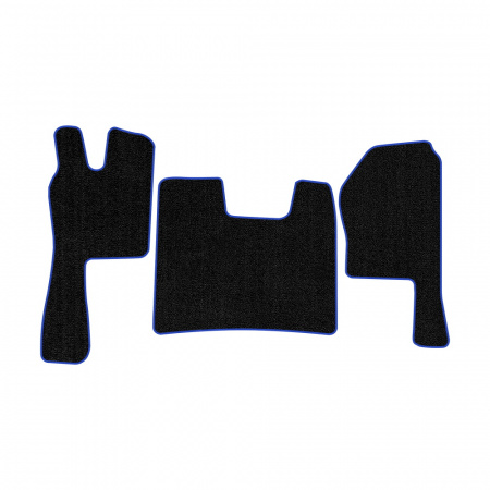21-Коврики ворсовые SCANIA R  -(ABTC 3 коврика. АТ) (UPP-6 (Черный) кант Синий)