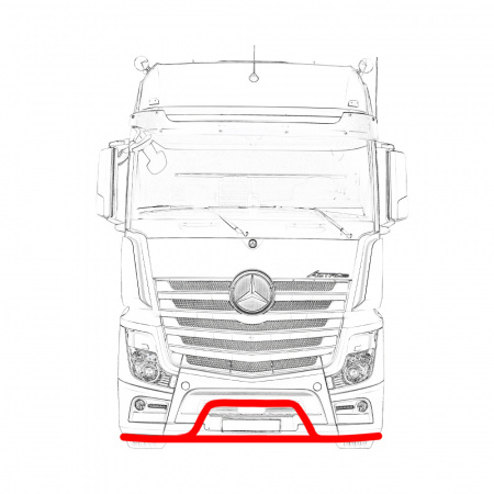Защитная трехсоставная дуга (юбка) бампера Mercedes MP4 MB006