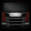 Светодиодная надпись-логотип для грузовиков SCANIA (820х125мм)