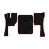12-Коврики ворсовые VOLVO FH после 2009г -(АВС 3 коврика. МТ) (Фортуна (Черный) кант Красный)