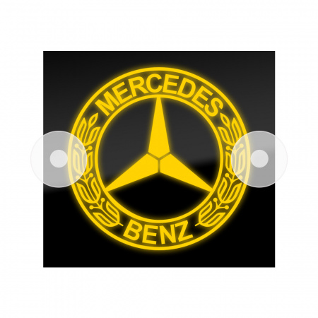 Табличка светодиодная 14x15 (желтая) на лобовое стекло (12v) (MERCEDES)