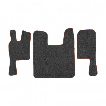 67-Коврики ворсовые SCANIA 124 (после 2010г) -(ABTC 3 коврика. АТ) (UPP-8 (Графит) кант Коричневый)