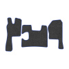 21-Коврики ворсовые SCANIA R  -(АВС 3 коврика. МТ) (UPP-8 (Графит) кант Синий)