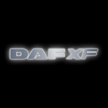 Буквы SDT эмблема на капот DAF XF (680*65) ( Подсветка  Белый)