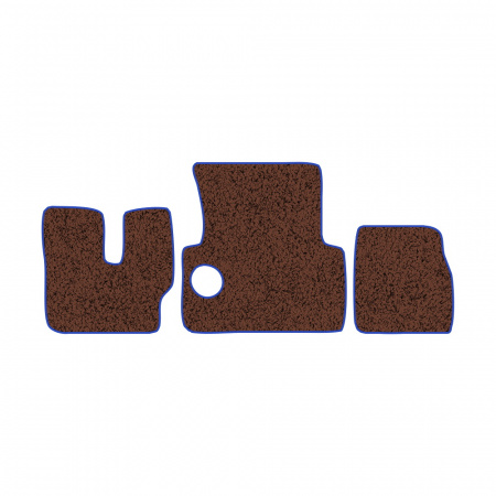 33-Коврики ворсовые MAN F-2000 Commandor -(АВС 3 коврика. МТ) (Фортуна (Коричневый) кант Синий)