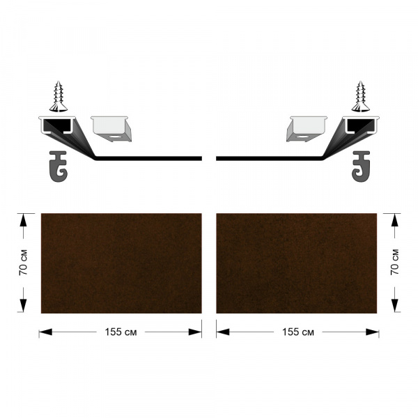 Комплект автоштор с направляющими MERCEDES SPRINTER