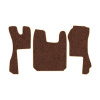 87-Коврики ворсовые SCANIA R  -(АВС 3 коврика. МТ) (Фортуна (Коричневый) кант Бежевый)